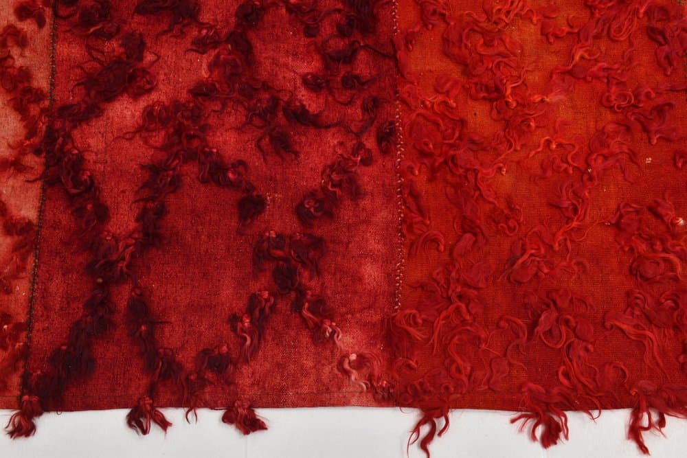 Kilim 230x171 cm, czerwony, wełna, Turcja, lata 60. - 215682