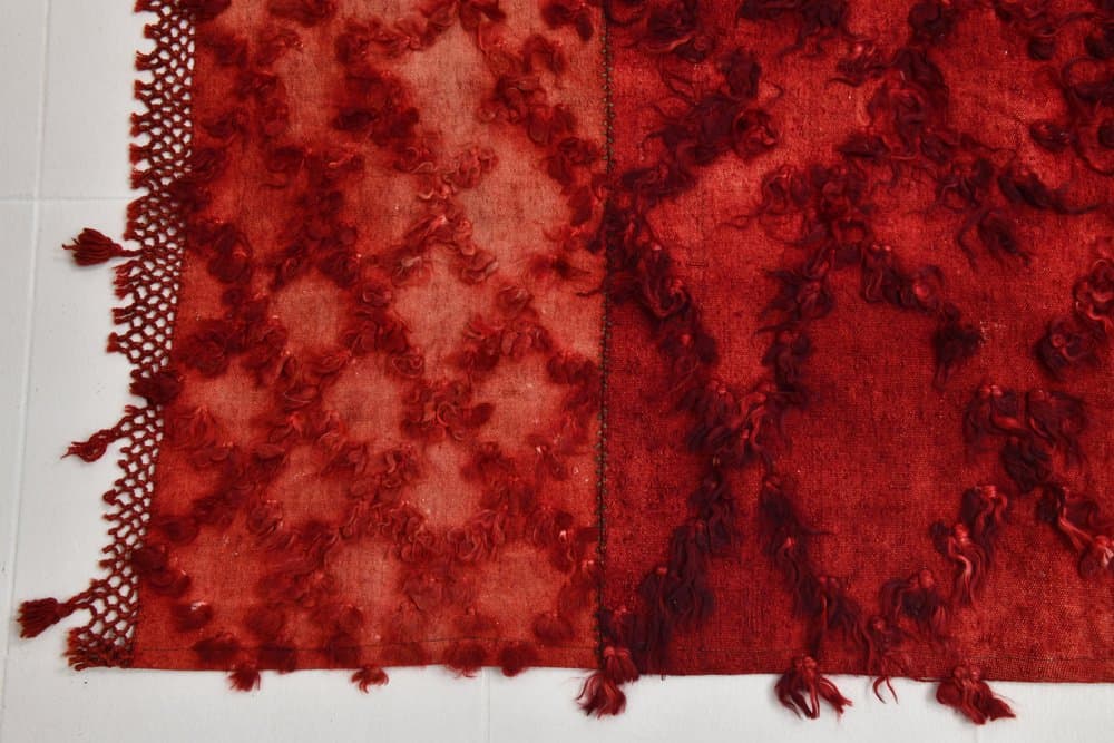 Kilim 230x171 cm, czerwony, wełna, Turcja, lata 60. - 215689