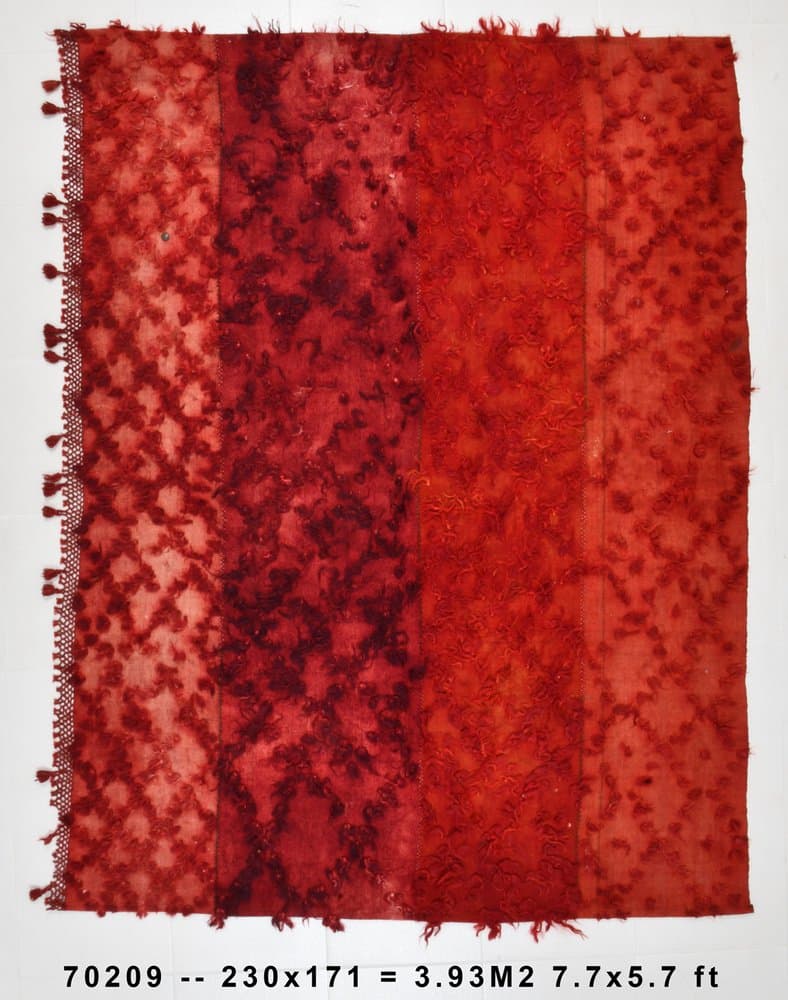 Kilim 230x171 cm, czerwony, wełna, Turcja, lata 60. - 215680