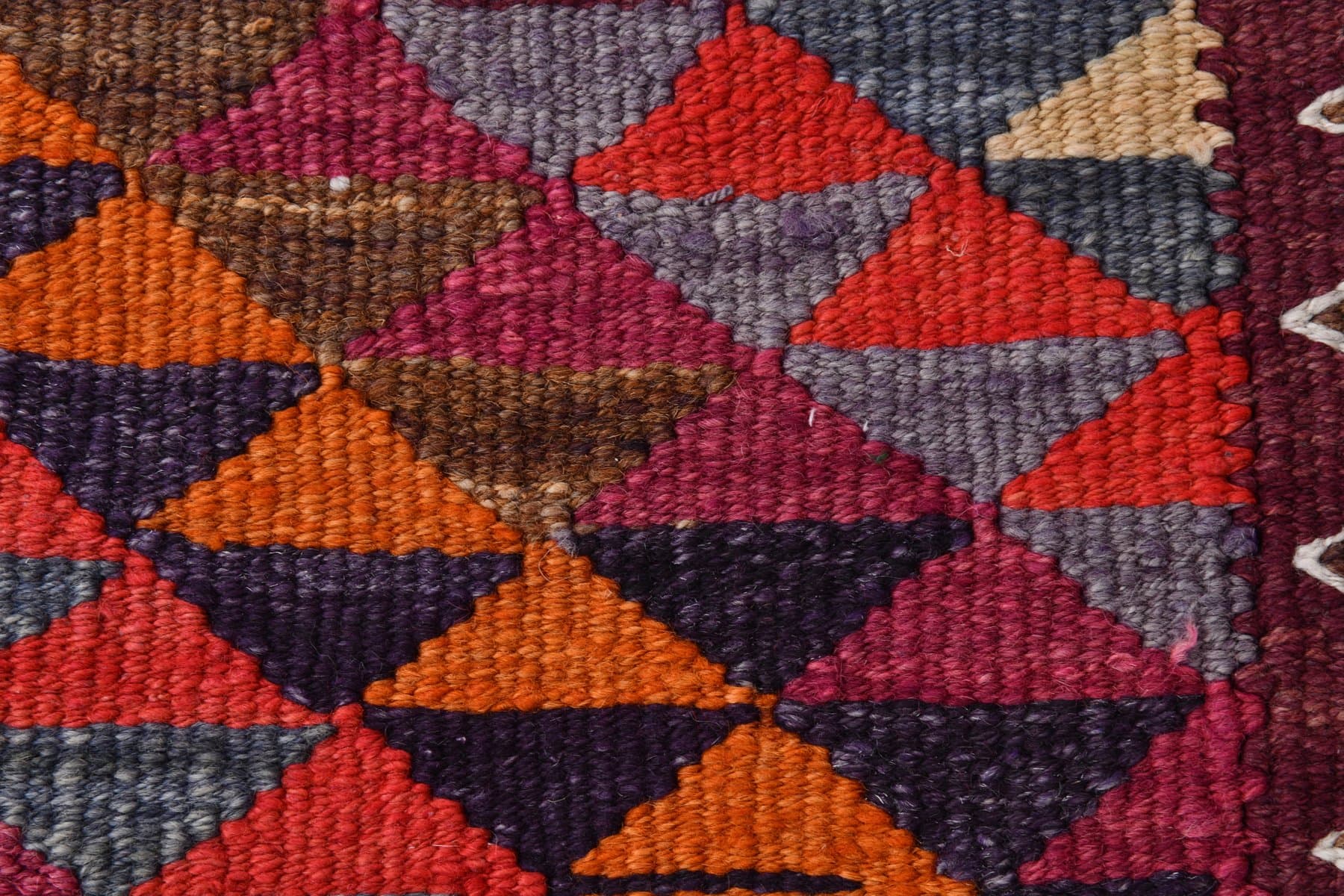 Runner Rug 300x100 cm, brown, crimson, wool, Turkey, 1960s. - 219340