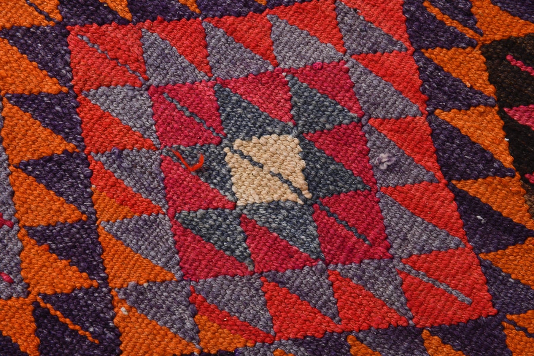 Runner Rug 300x100 cm, brown, crimson, wool, Turkey, 1960s. - 219349