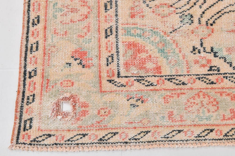 Rug 190x298 cm, beige, pink, wool, Turkey, 1970s. - 219272
