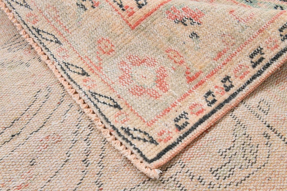 Rug 190x298 cm, beige, pink, wool, Turkey, 1970s. - 219271