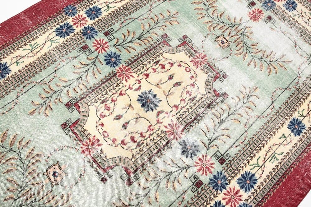 Rug 215x335 cm, red, green, wool, Turkey, 1960s - 219215