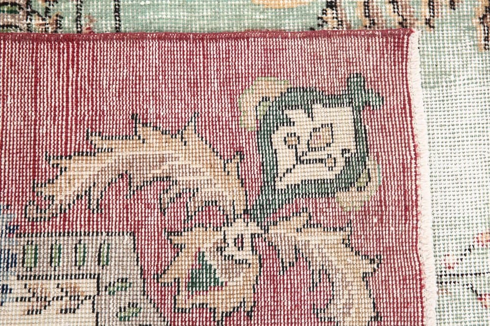 Rug 215x335 cm, red, green, wool, Turkey, 1960s - 219212