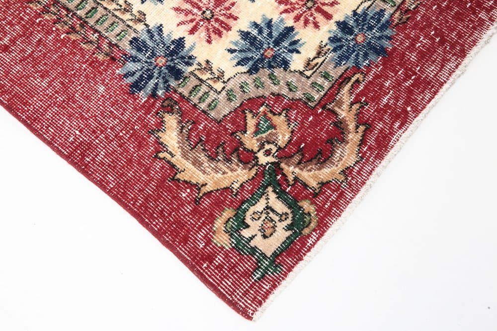 Rug 215x335 cm, red, green, wool, Turkey, 1960s - 219221