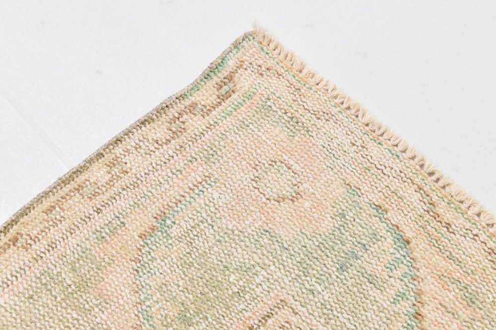 Rug 288x195 cm, beige, green, wool, Turkey, 1970s. - 219205