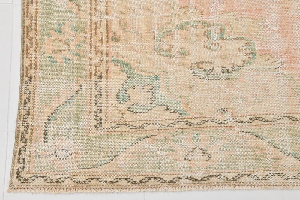 Rug 288x195 cm, beige, green, wool, Turkey, 1970s. - 219198