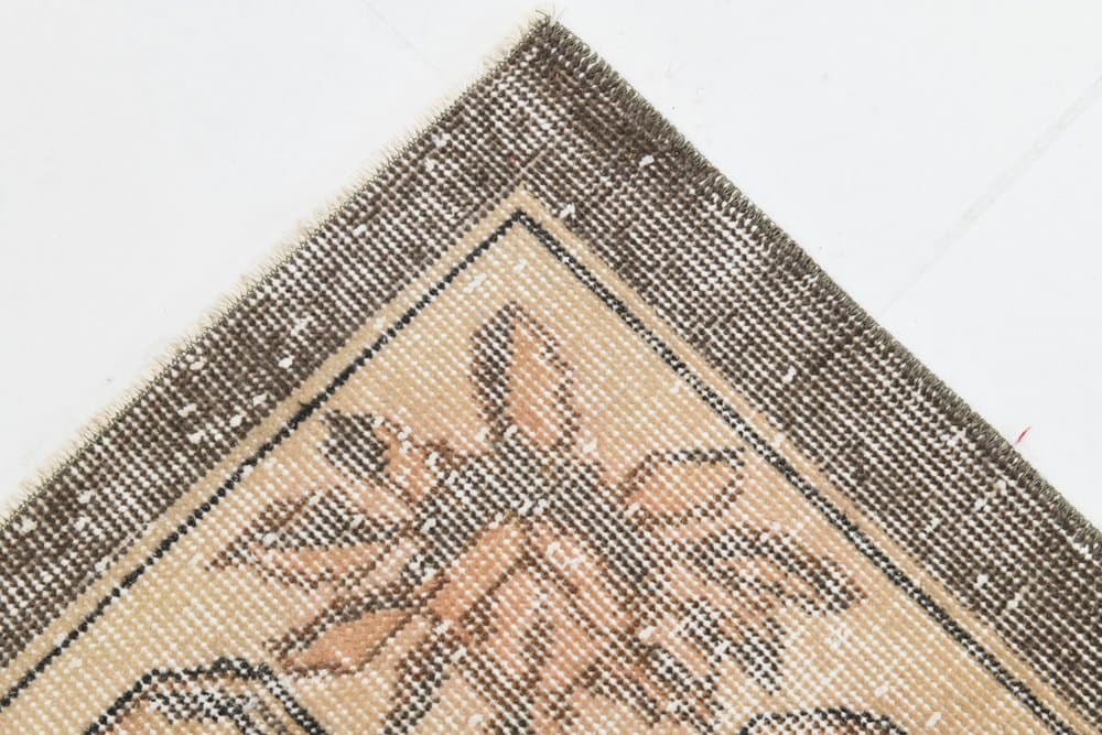 Chodnik 84x306 cm, beżowy, wełna, Turcja, lata 70. - 219154