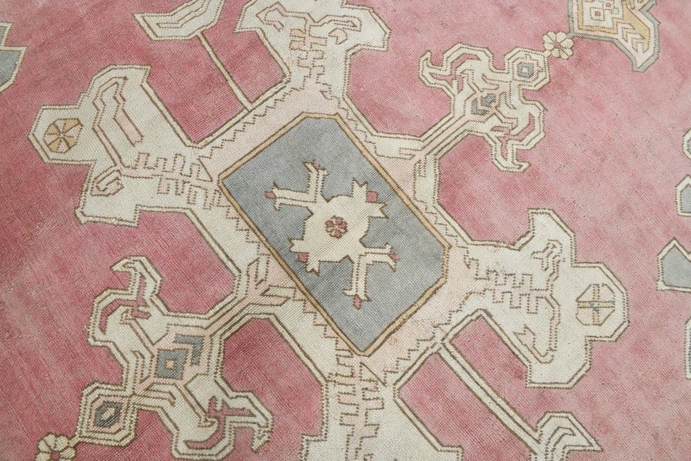 Dywan Oushak 452x403 cm, beżowy, wełna, Turcja, lata 60. - 219125