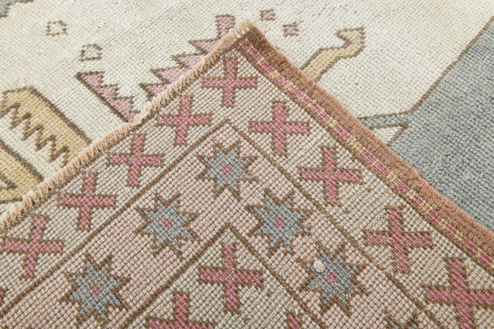 Dywan Oushak 452x403 cm, beżowy, wełna, Turcja, lata 60. - 219121