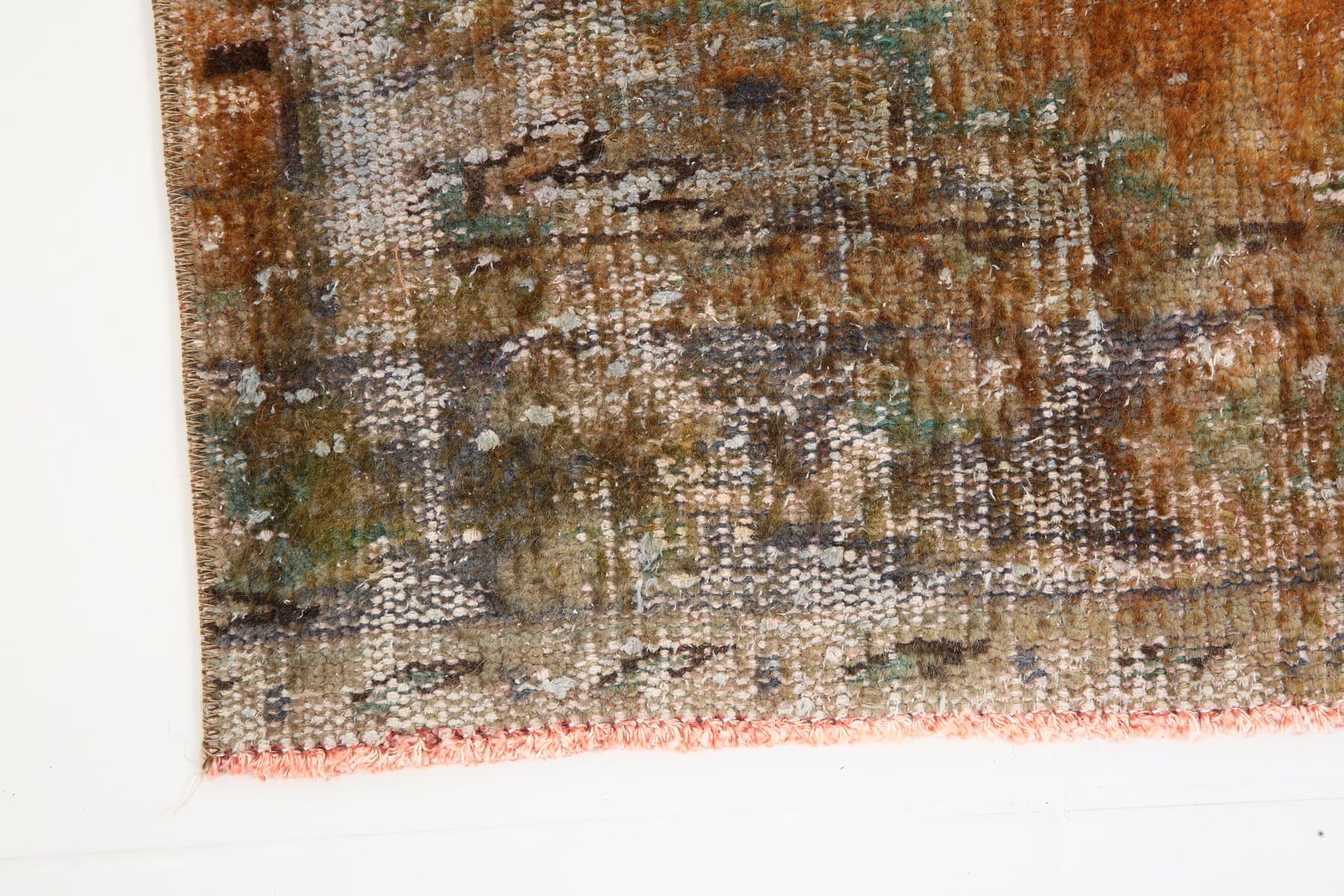 Runner Rug 80x282 cm, brown, wool, Turkey, 1960s. - 219117