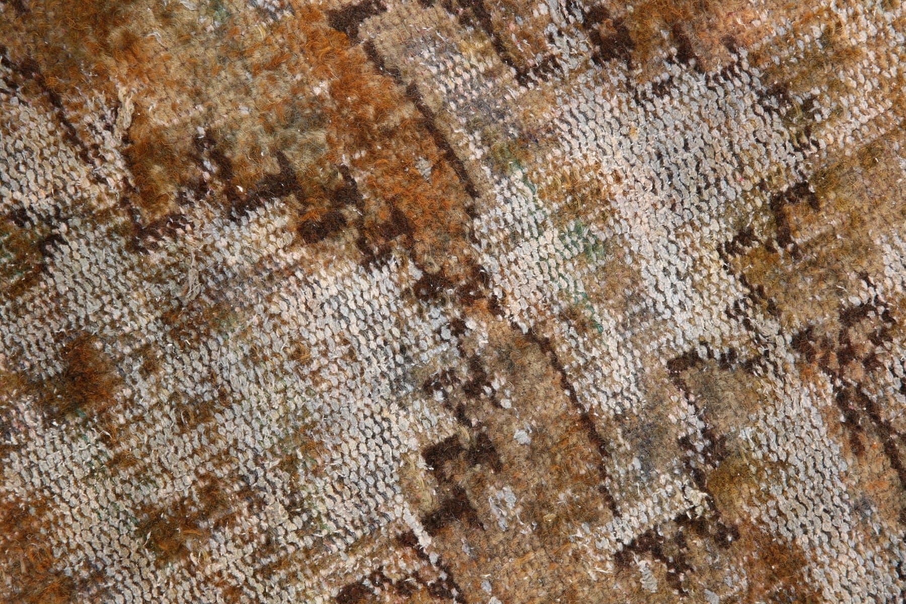 Runner Rug 80x282 cm, brown, wool, Turkey, 1960s. - 219114