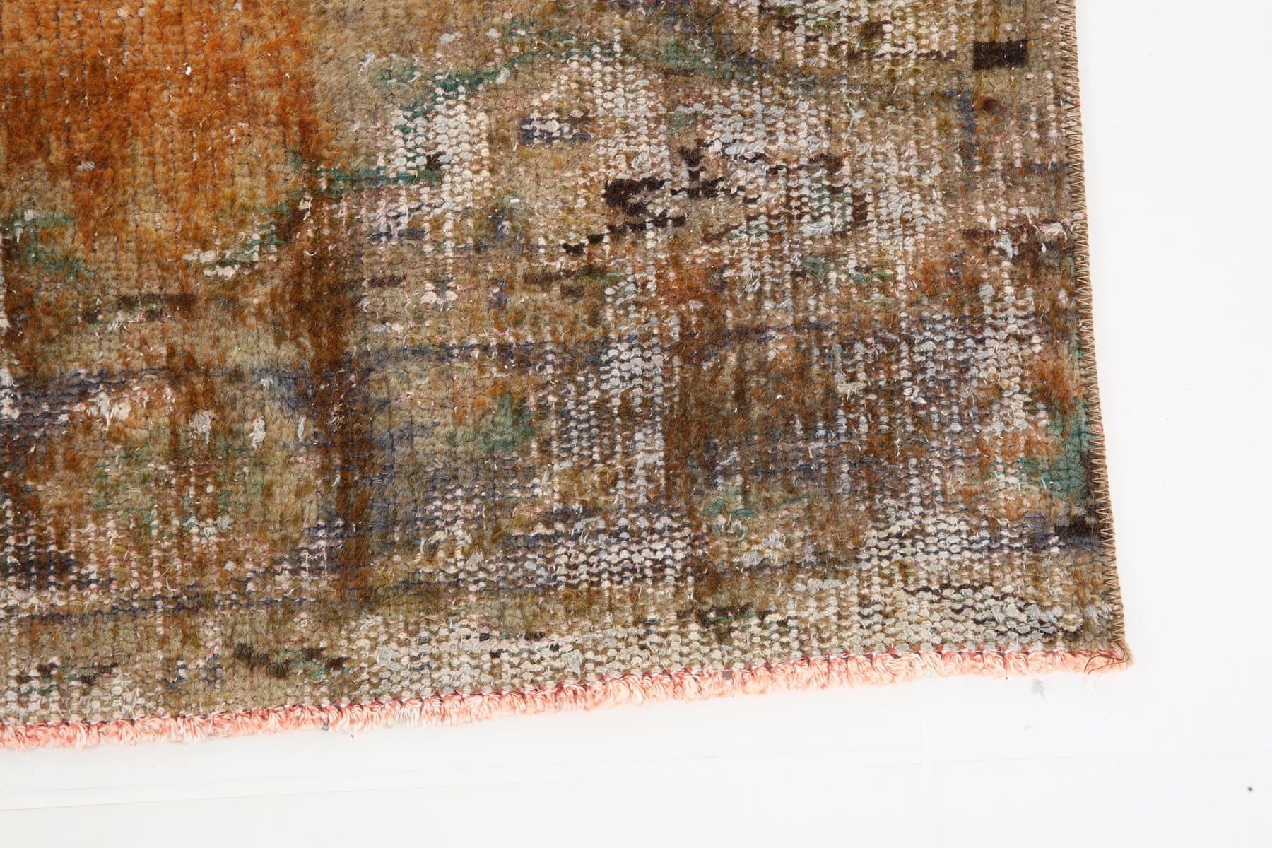 Runner Rug 80x282 cm, brown, wool, Turkey, 1960s. - 219115