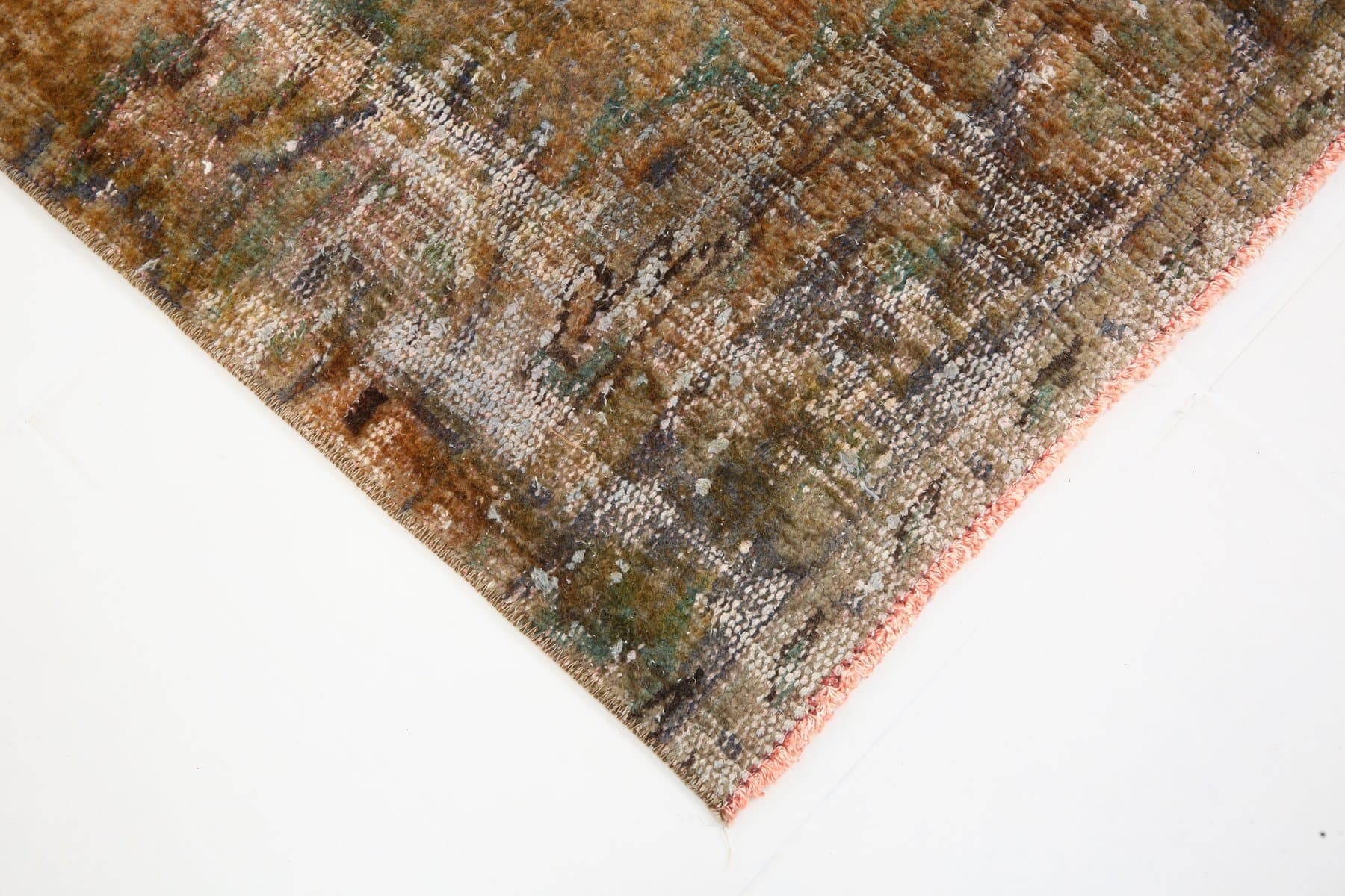 Runner Rug 80x282 cm, brown, wool, Turkey, 1960s. - 219107