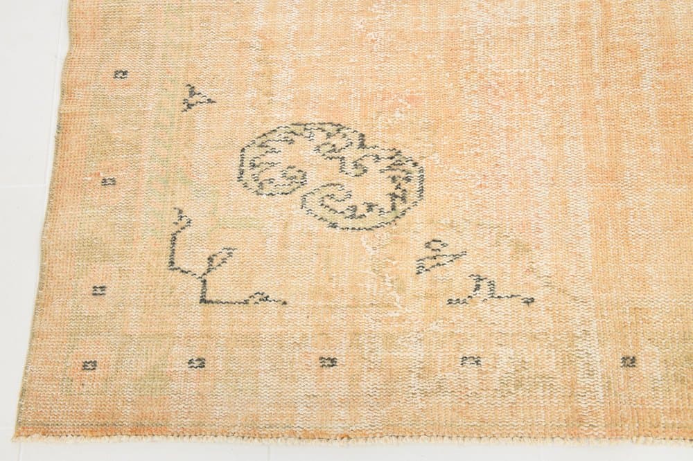 Rug 185x310 cm, orange, wool, Turkey, 1960s. - 219081