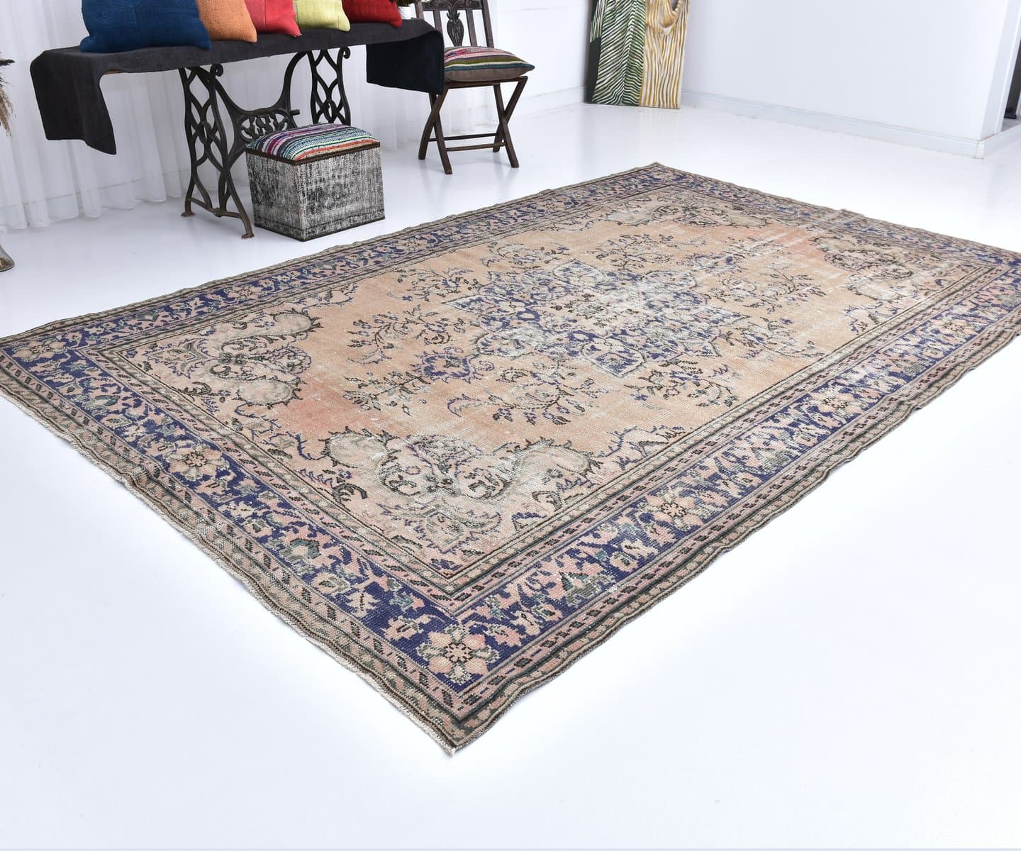 Dywan 238x354 cm, brązowy, wełna, Turcja, lata 60. - 219067