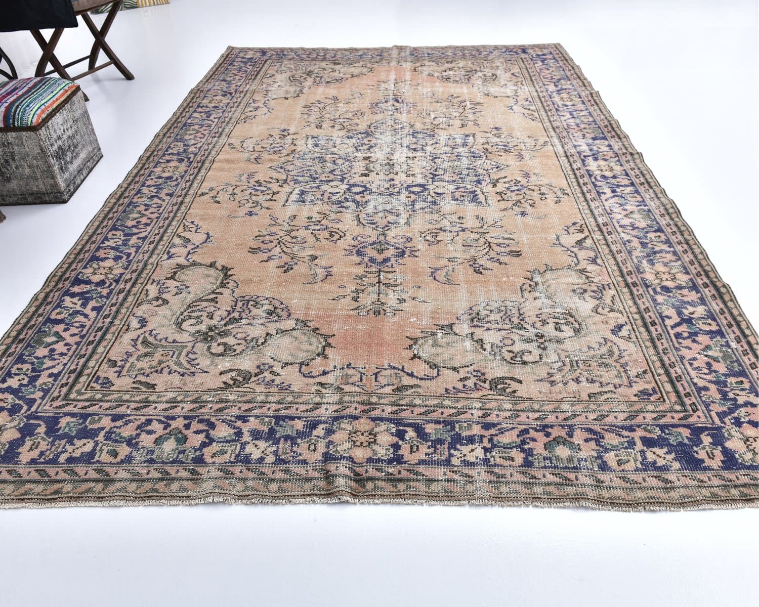 Dywan 238x354 cm, brązowy, wełna, Turcja, lata 60. - 219072