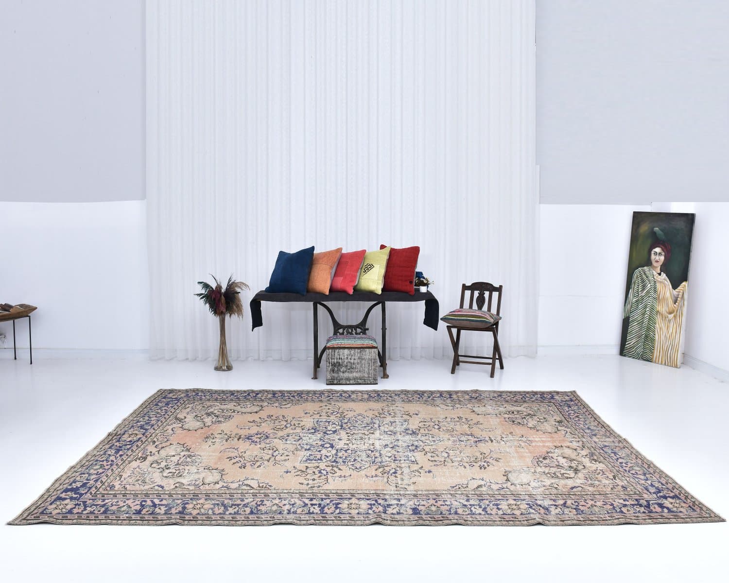 Dywan 238x354 cm, brązowy, wełna, Turcja, lata 60. - 219071