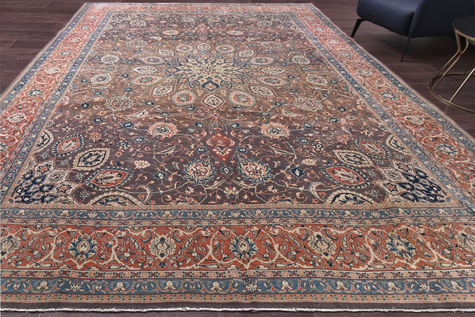 Rug 413x309 cm, red, wool, Turkey, 1960s - 219047