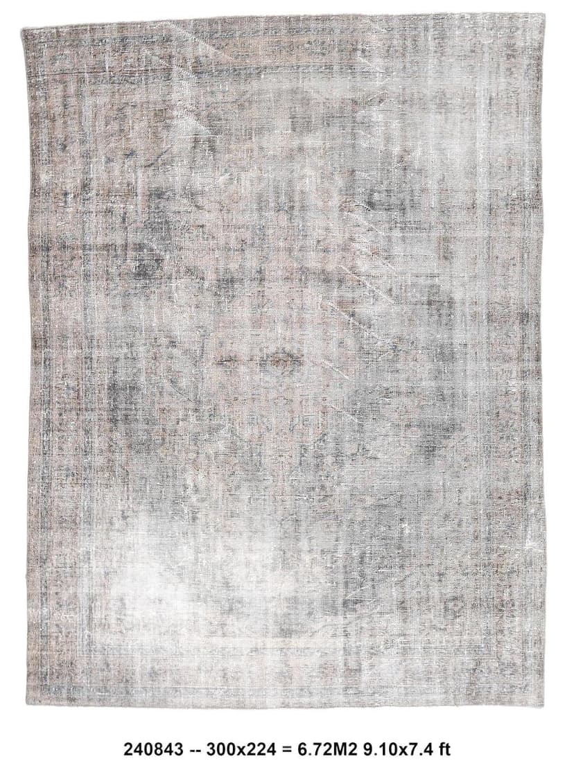 Rug 300x224 cm, grey, wool, Turkey, 1960s.