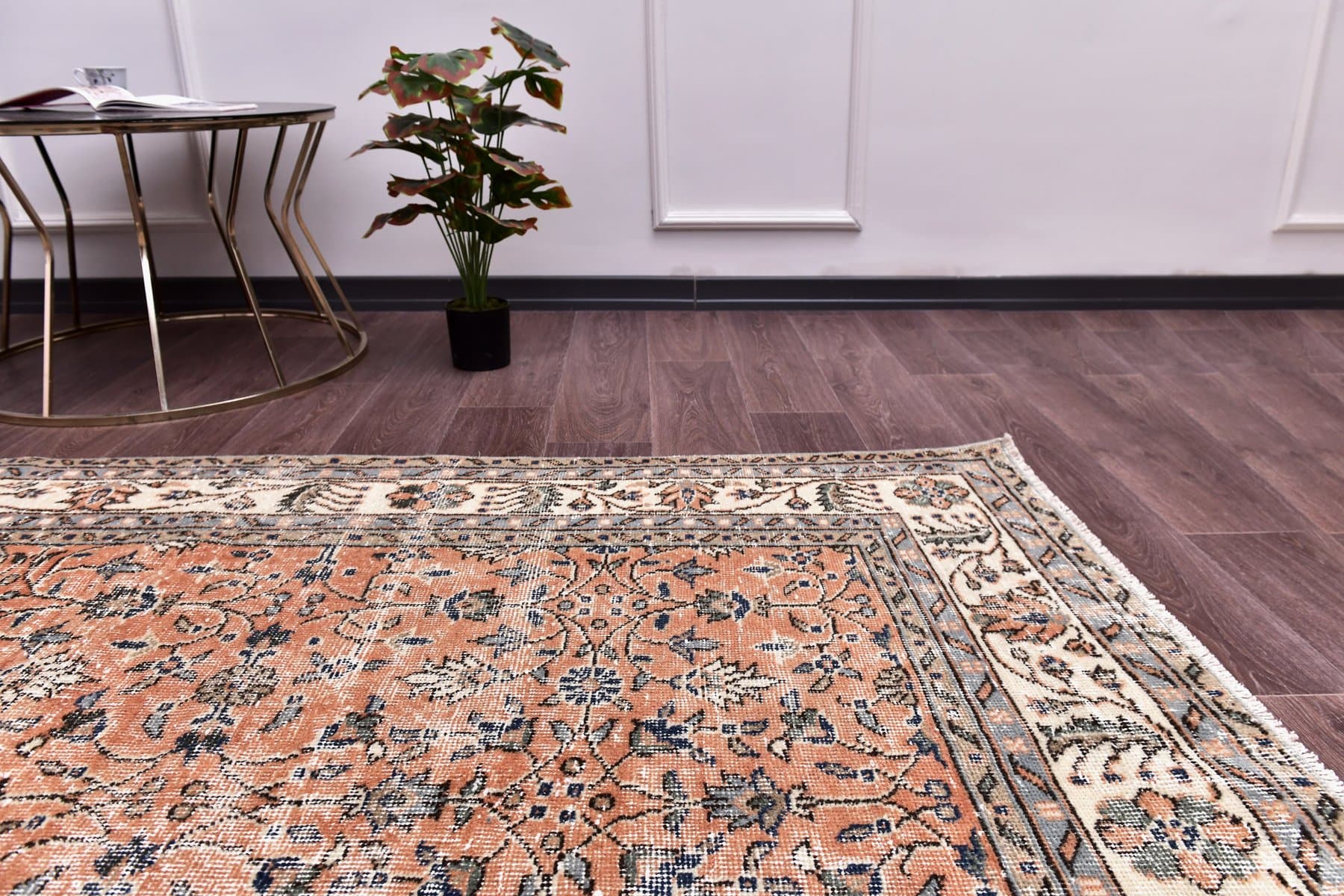 Dywan 197x310 cm, czerwony, wełna, Turcja, lata 60. - 218959