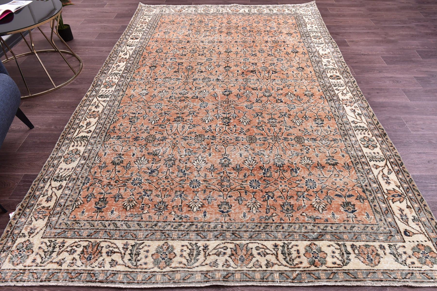 Dywan 197x310 cm, czerwony, wełna, Turcja, lata 60. - 218953