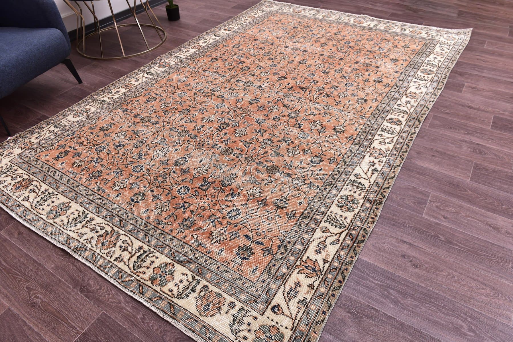 Dywan 197x310 cm, czerwony, wełna, Turcja, lata 60. - 218950