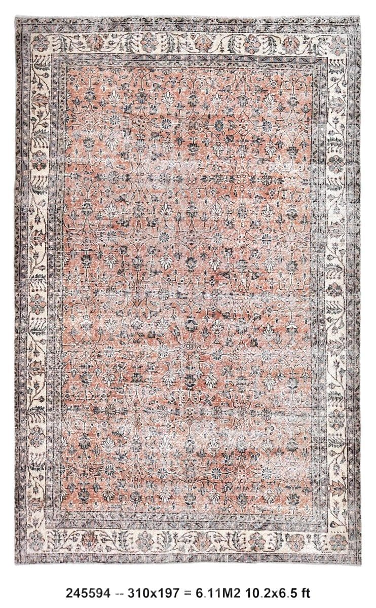 Rug 197x310 cm, red, wool, Turkey, 1960s