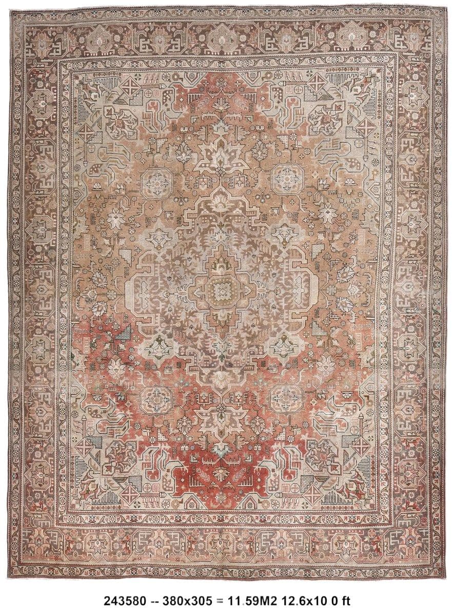 Rug 380x305 cm, red, wool, Turkey, 1970s.