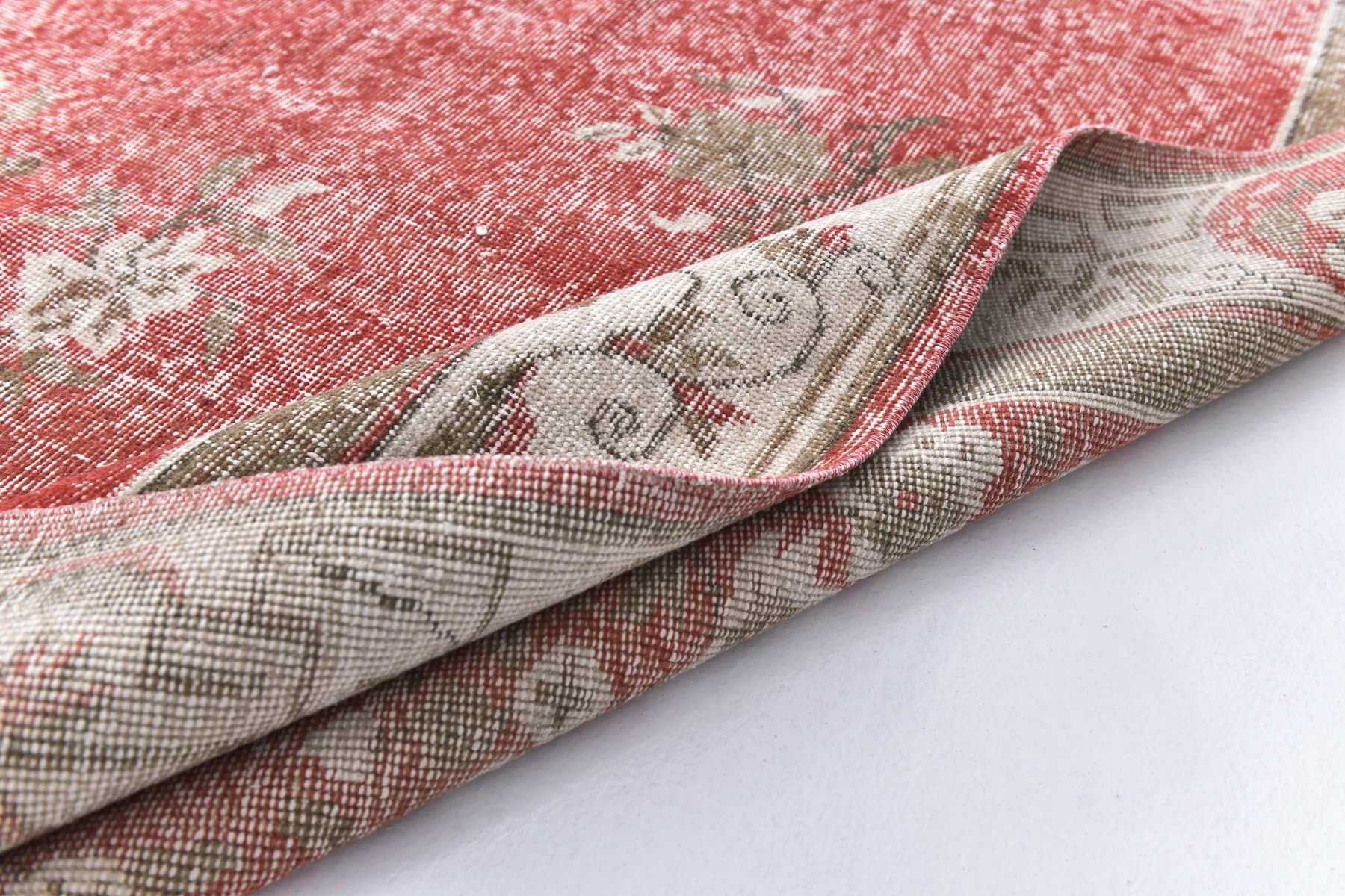 Rug 203x309 cm, red, wool, Turkey, 1960s - 218825