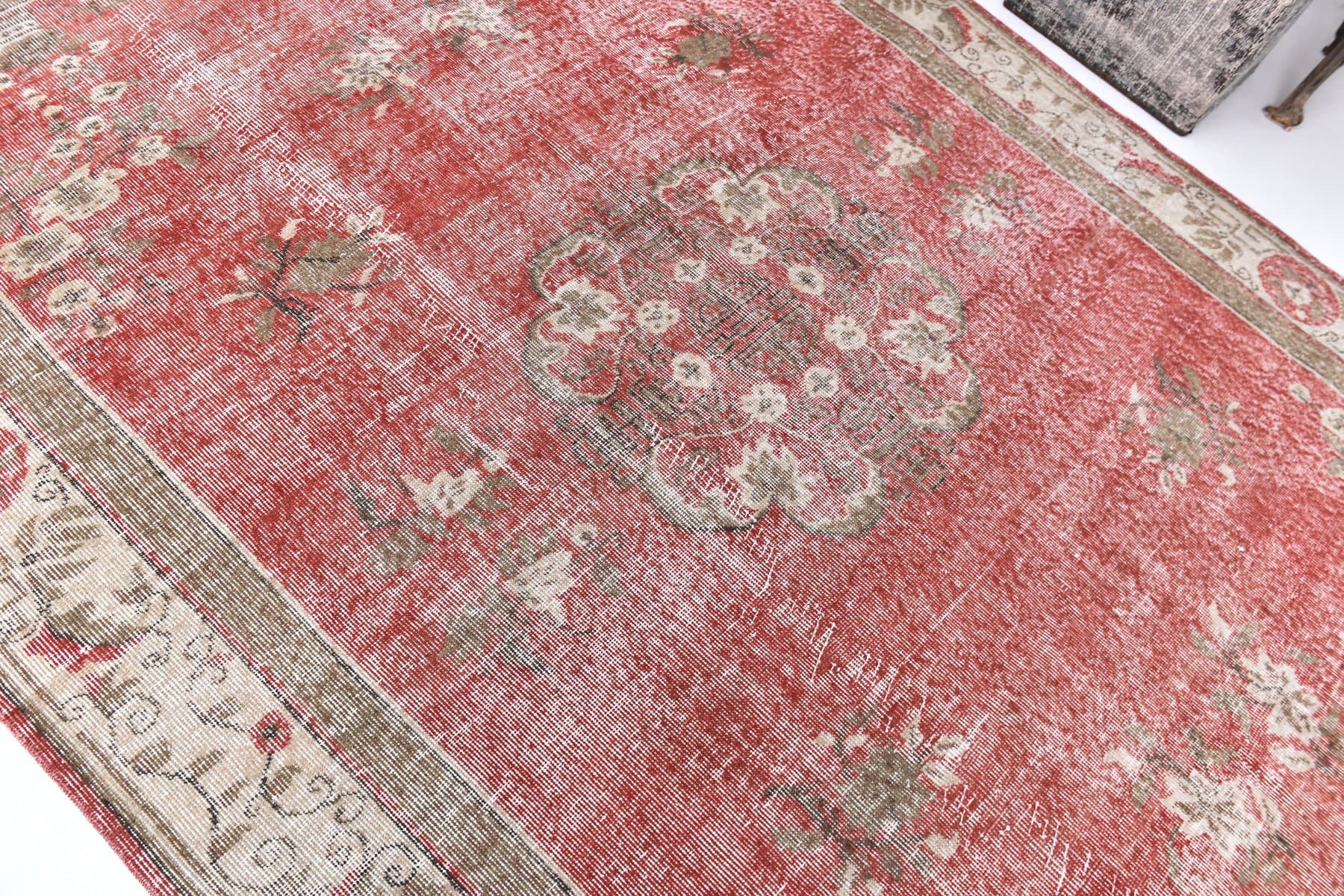 Rug 203x309 cm, red, wool, Turkey, 1960s - 218829