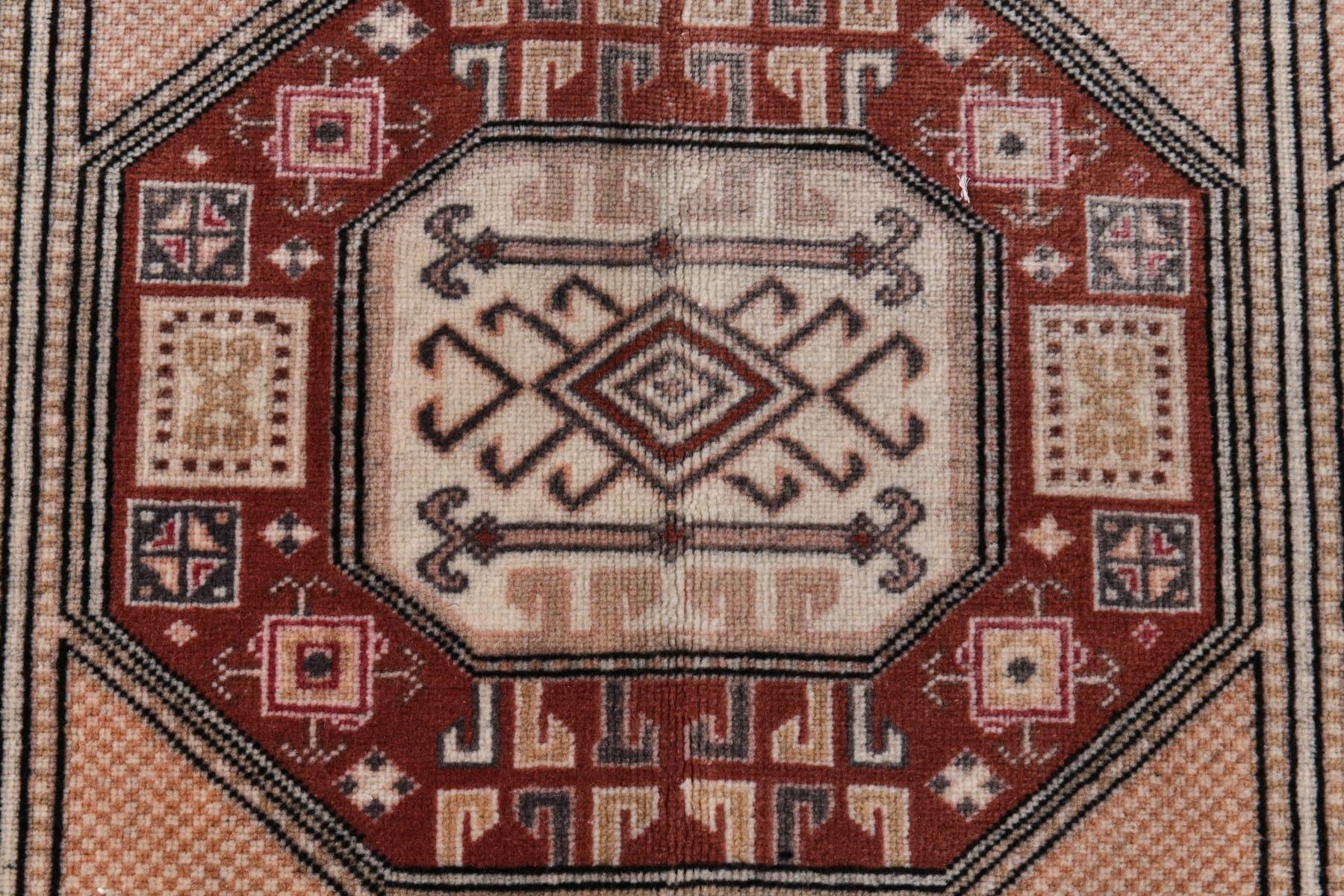 Rug 193x285 cm, brown, wool, Turkey, 1970s. - 218819