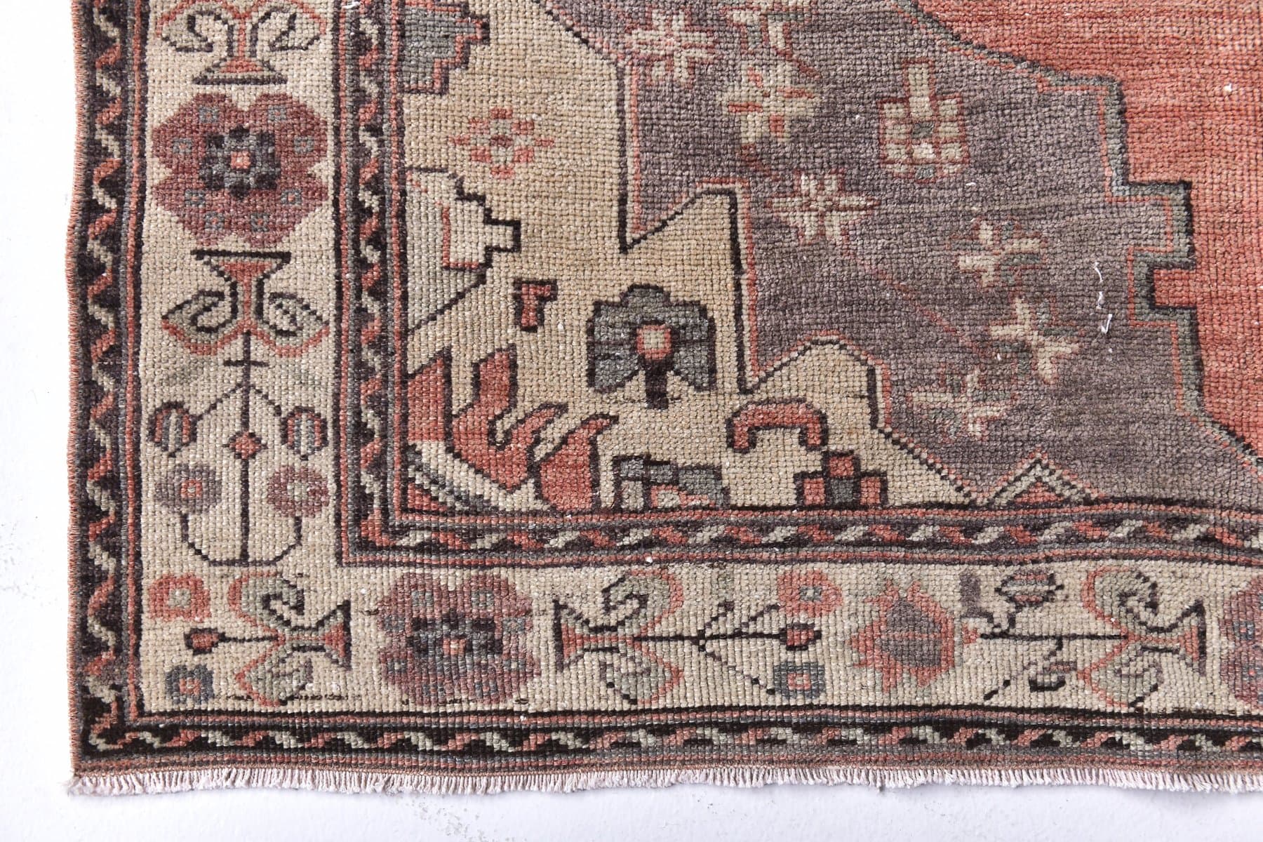 Dywan 301x150 cm, różowy, wełna, Turcja, lata 70. - 218793