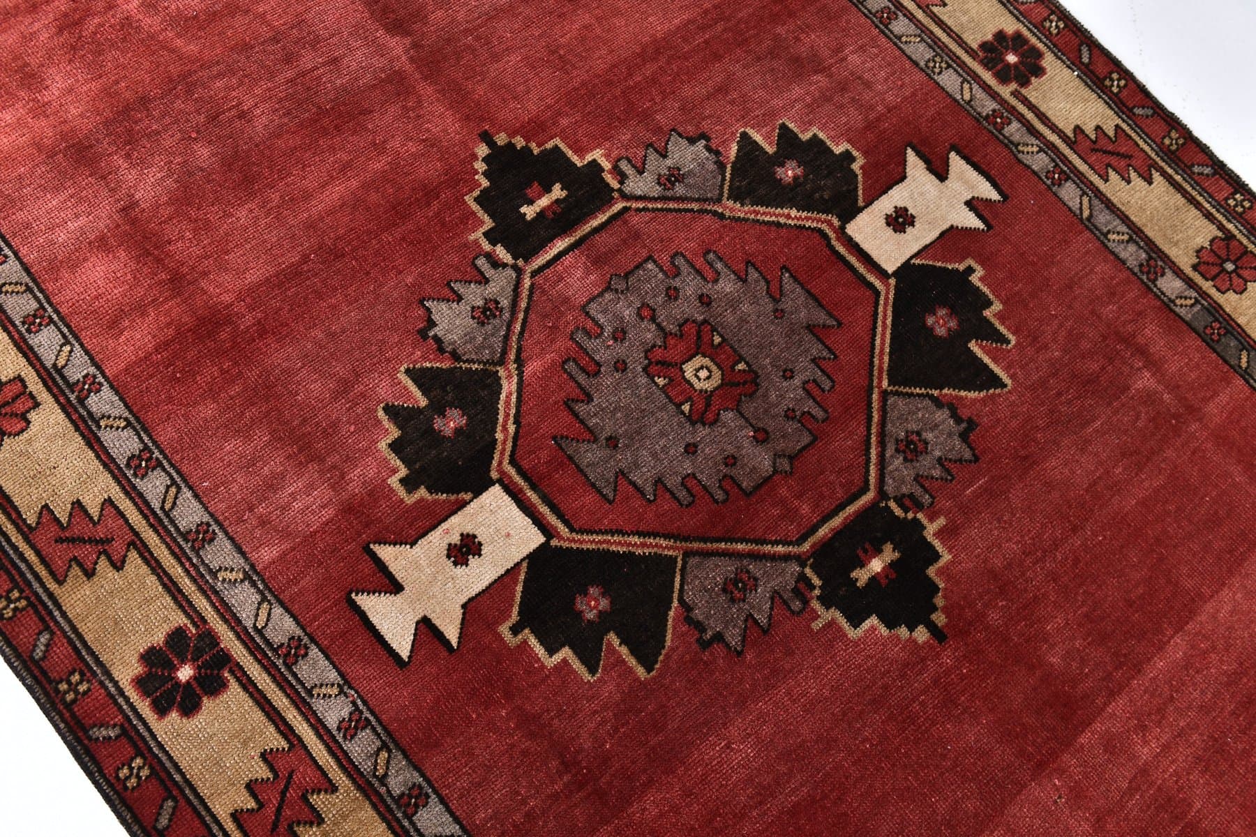 Rug 127x382 cm, red, wool, Turkey, 1970s. - 218779