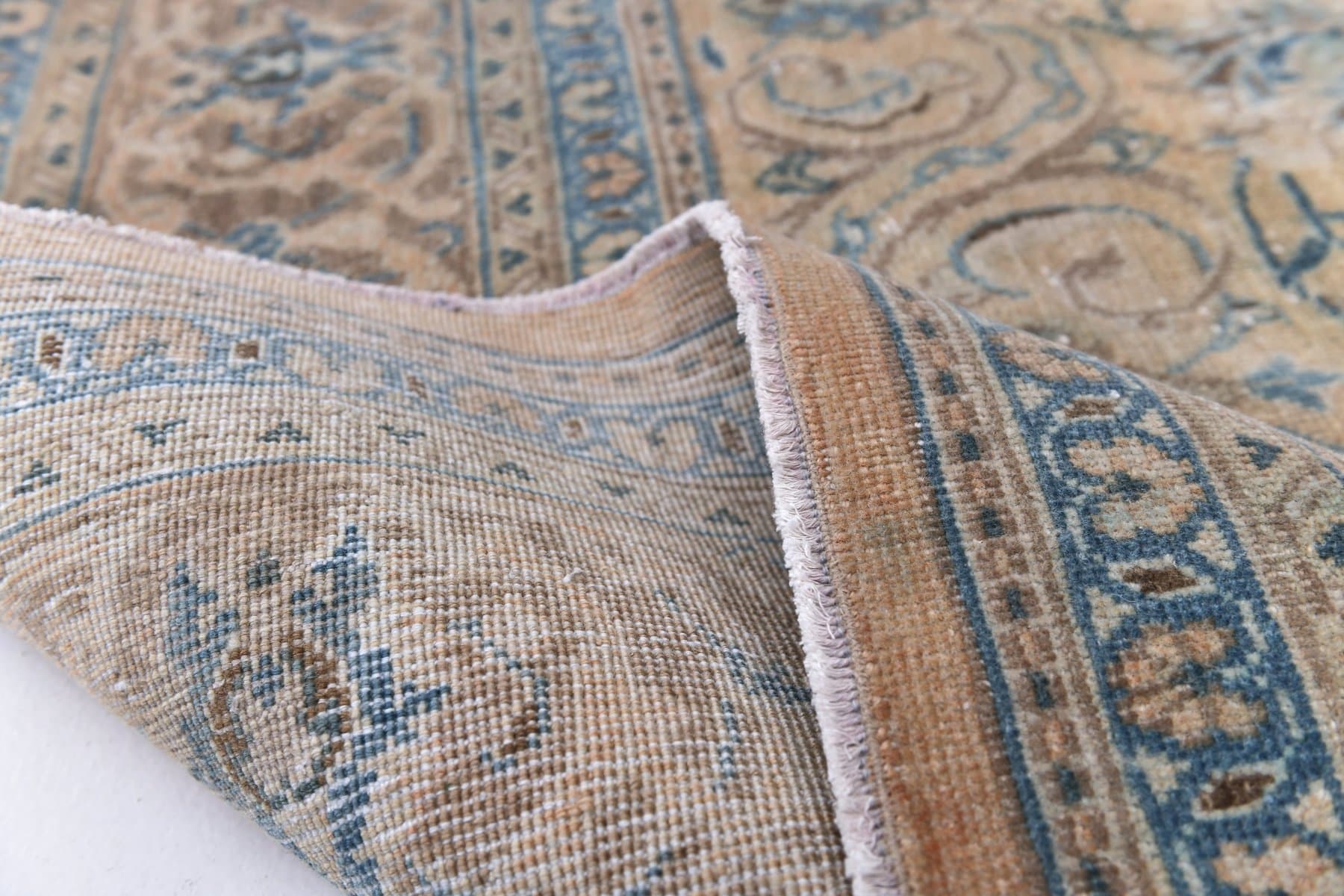 Rug 367x262 cm, beige, blue, wool, Turkey, 1960s - 218720