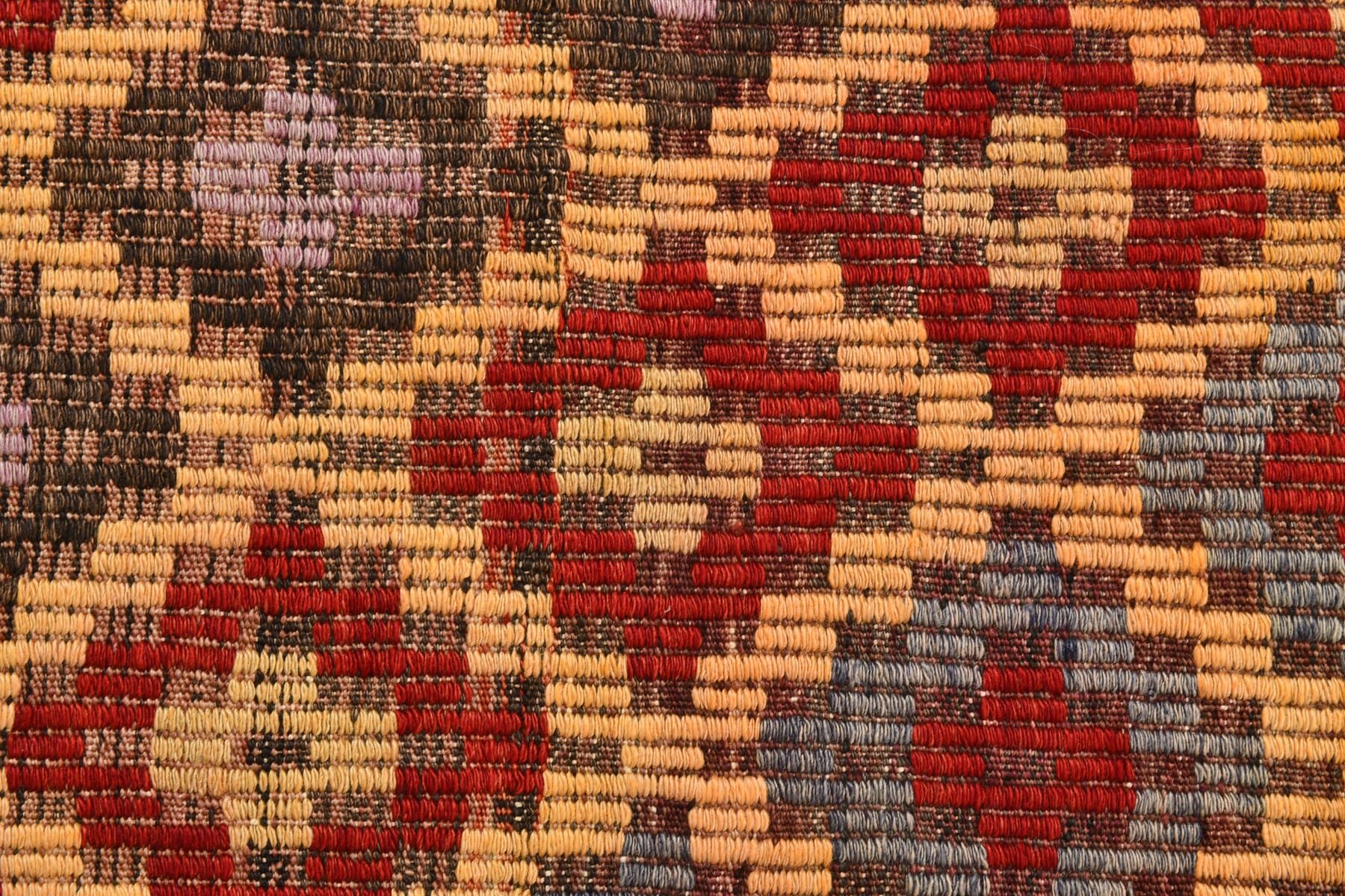 Kilim 238x150 cm, czerwony, brązowy, wełna, Turcja, lata 60. - 218658