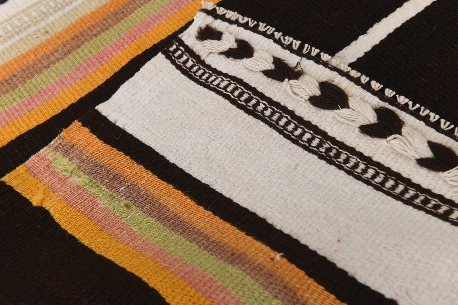 Runner Rug 90x496 cm, beige, wool, Turkey, 1960s - 218560