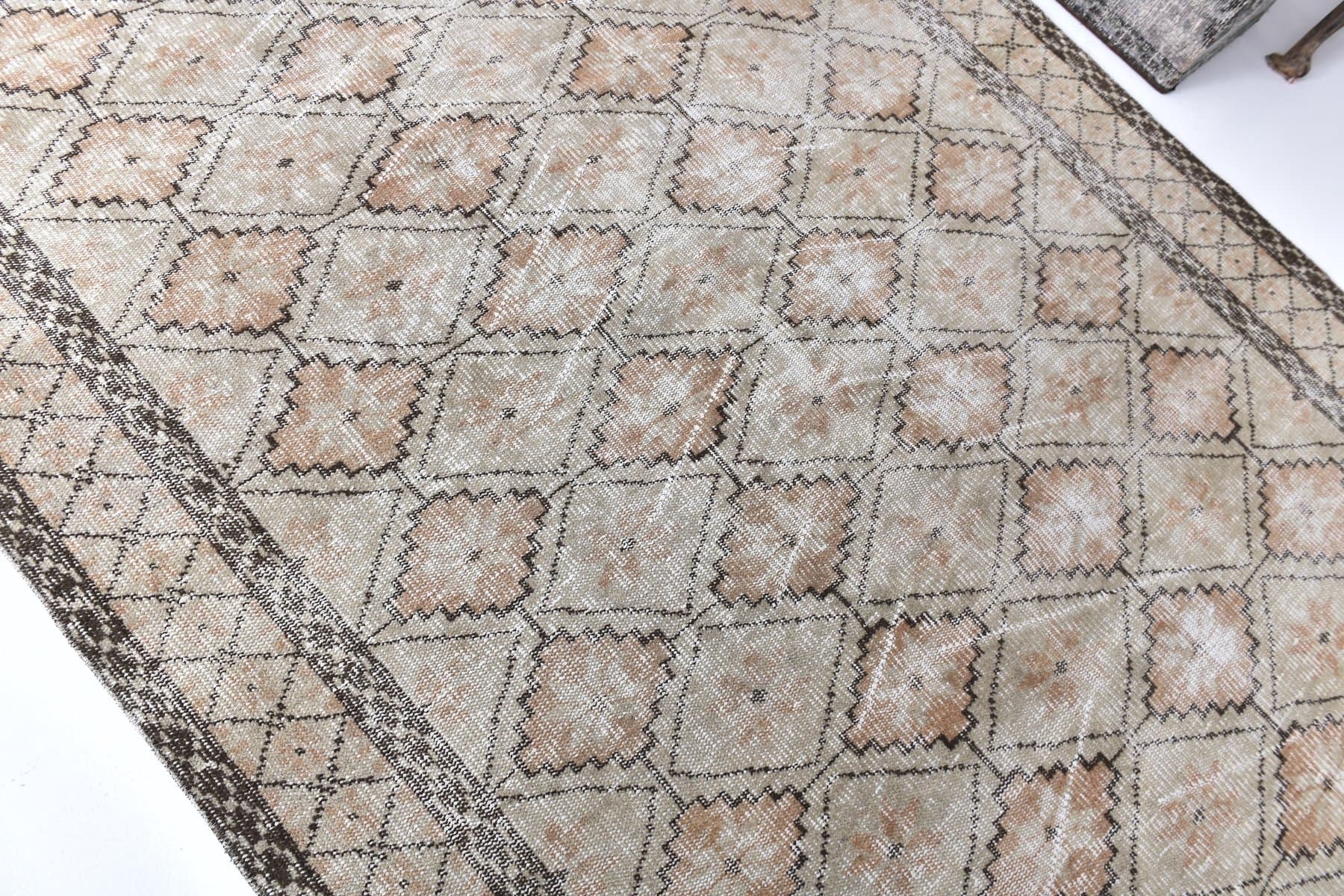 Rug 177x289 cm, beige, wool, Turkey, 1970s. - 218541