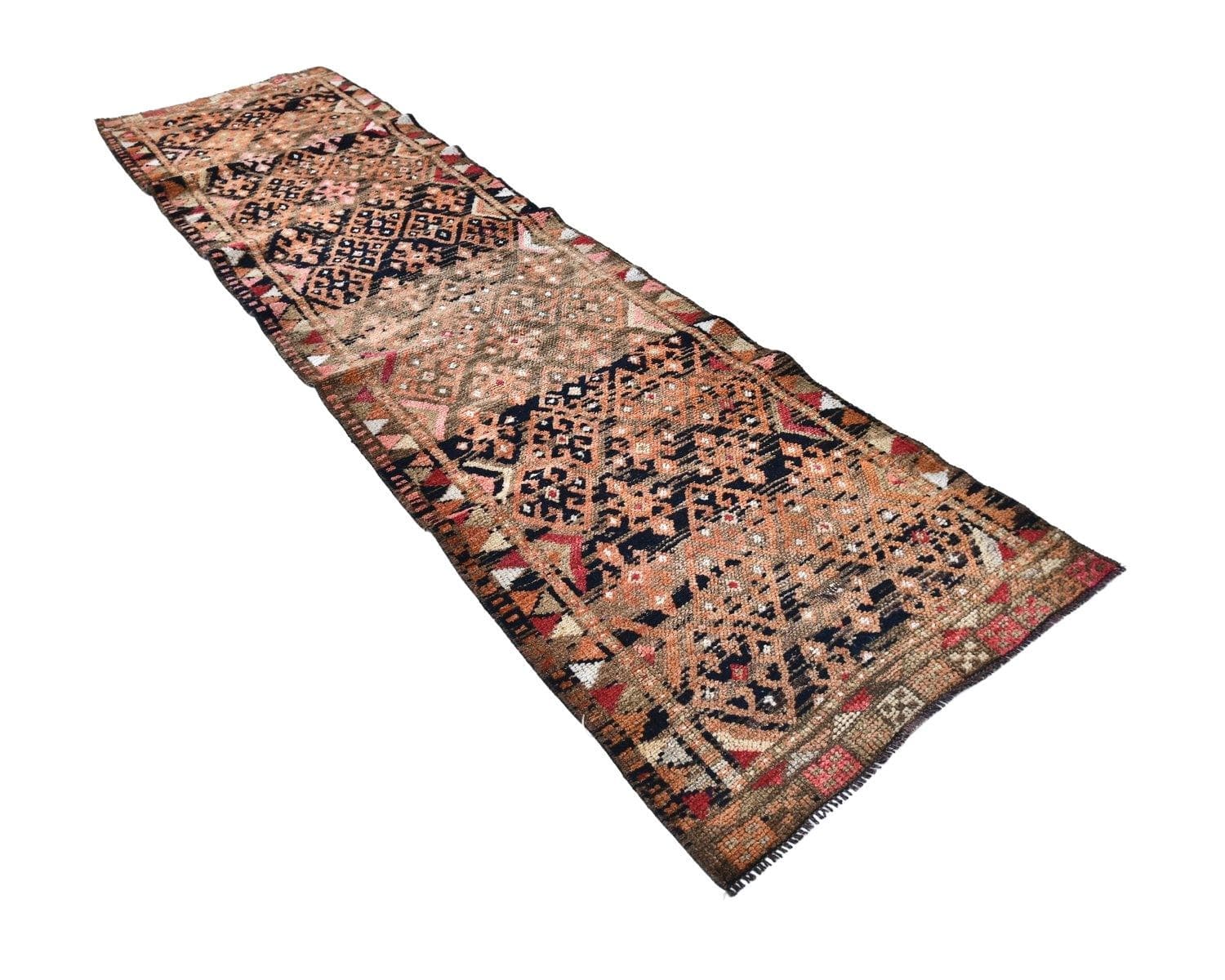 Runner 87x344 cm, brown, wool, 1970s