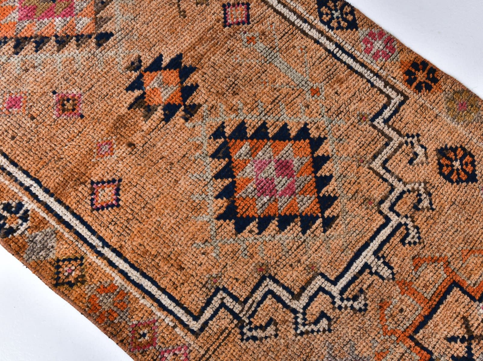 Runner 92x410 cm, brown, wool, 1970s - 218503