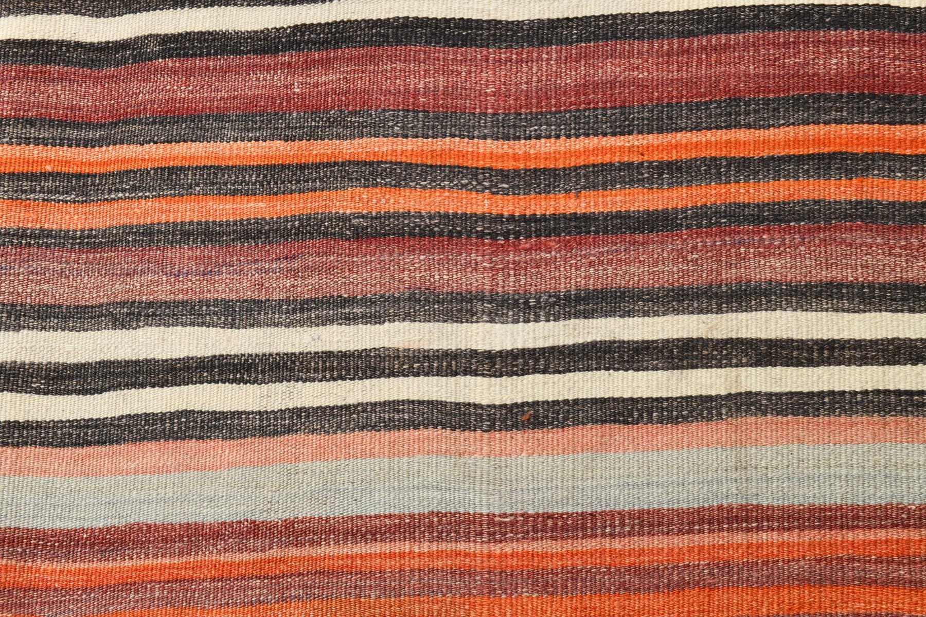 Kilim Rug 236x153 cm, orange, green, wool, Turkey, 1960s. - 218486