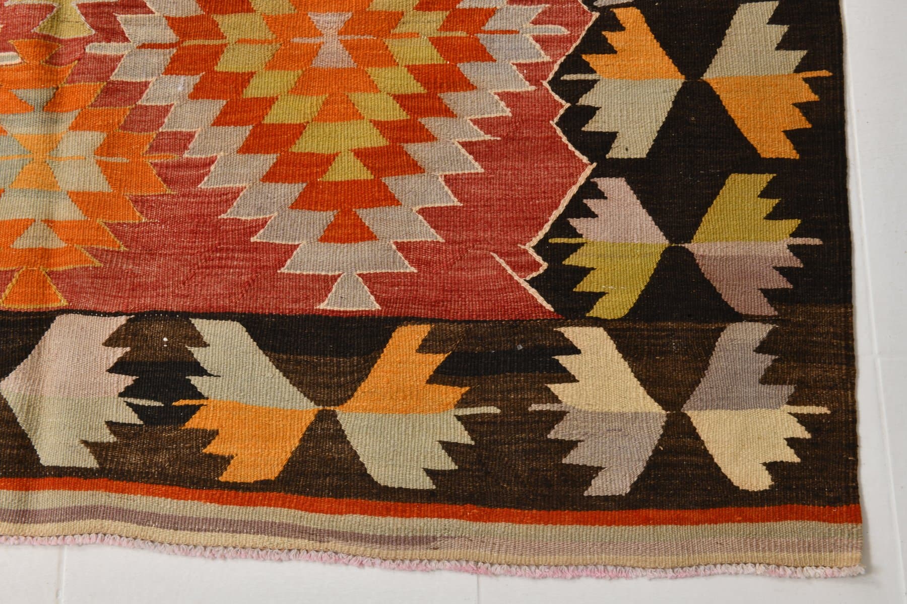 Kilim Rug 164x274 cm, red, wool, Turkey, 1970s - 218417
