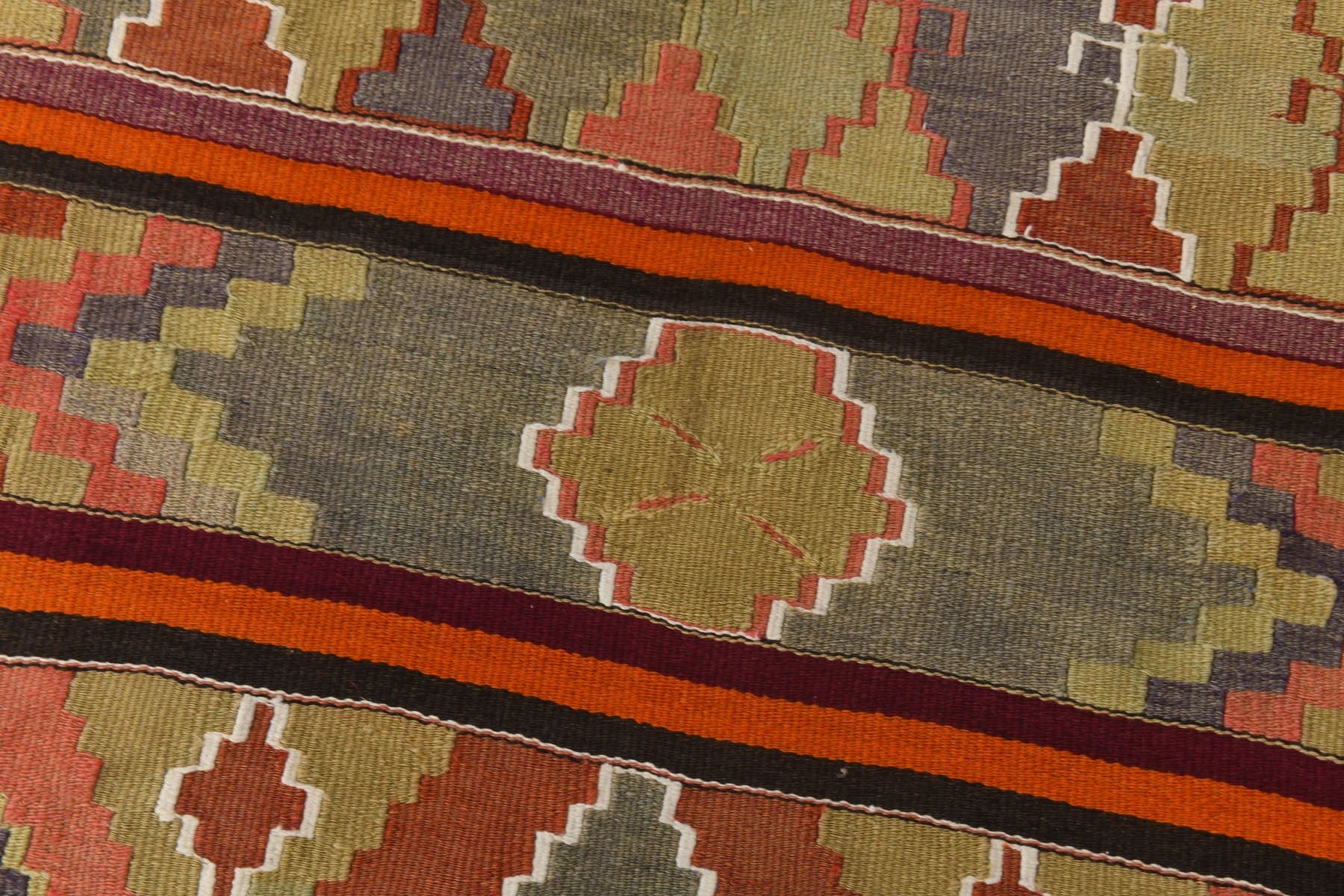 Kilim 86x427 cm, Red, Wool, Turkey, 1970s - 218402