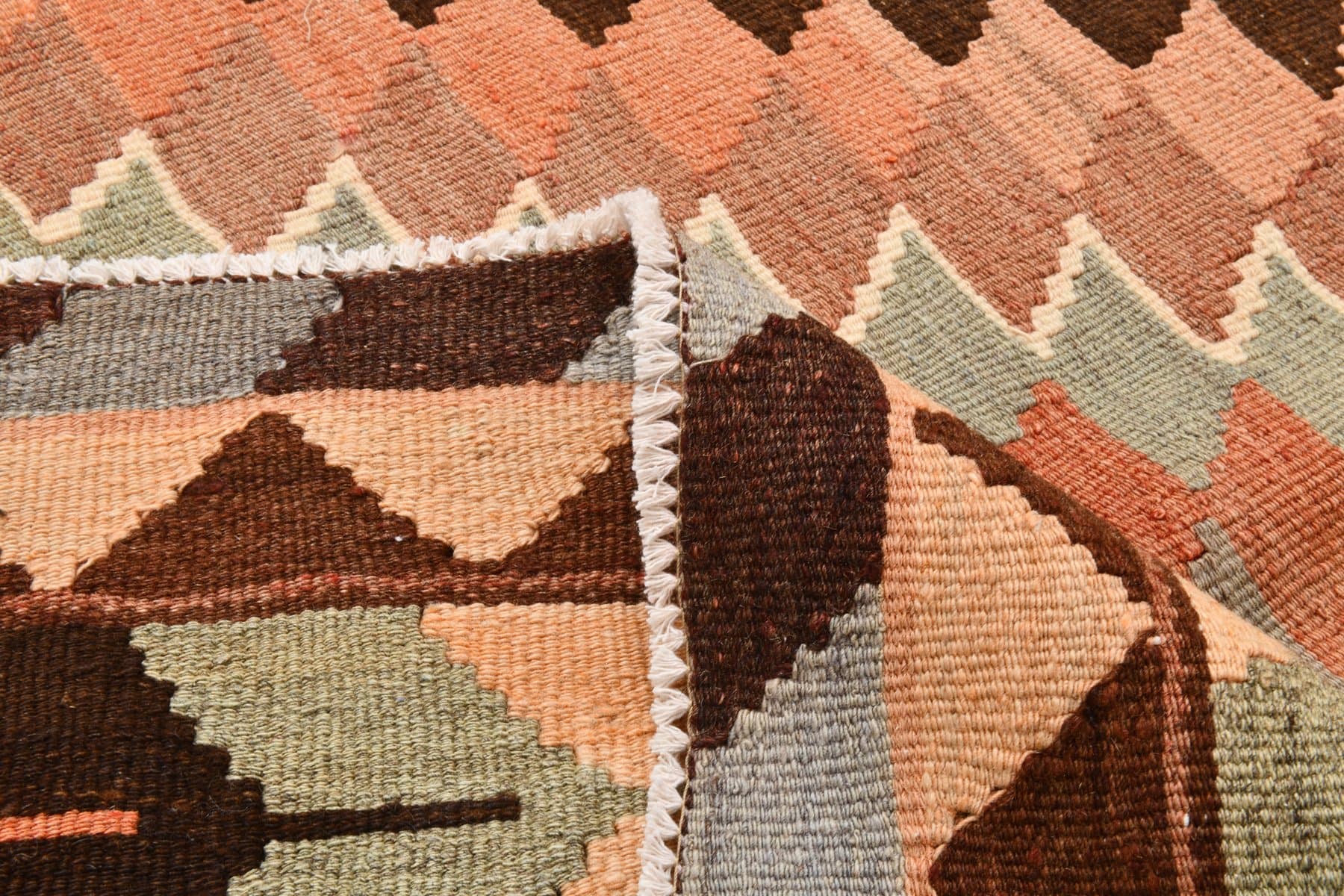 Kilim 278x175 cm, czerwony, wełna, lata 60. - 218382