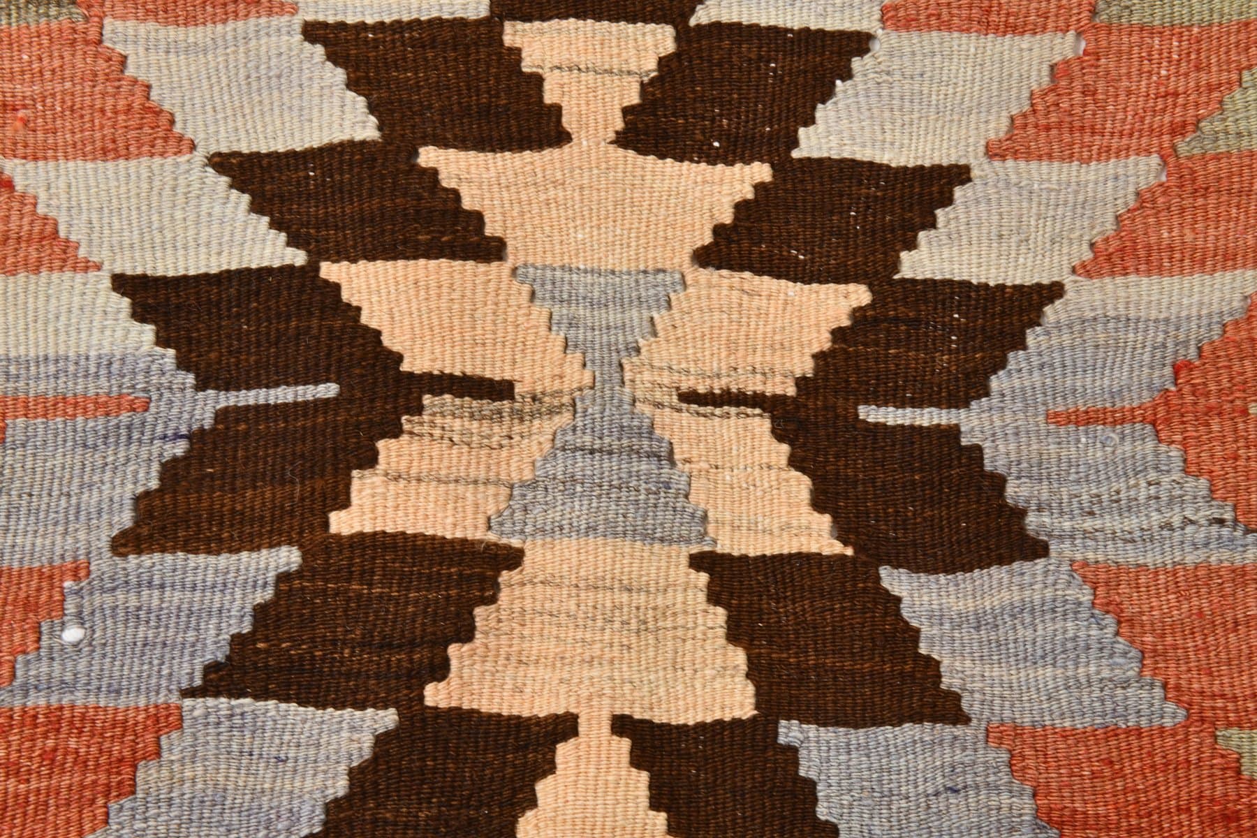 Kilim 278x175 cm, czerwony, wełna, lata 60. - 218379