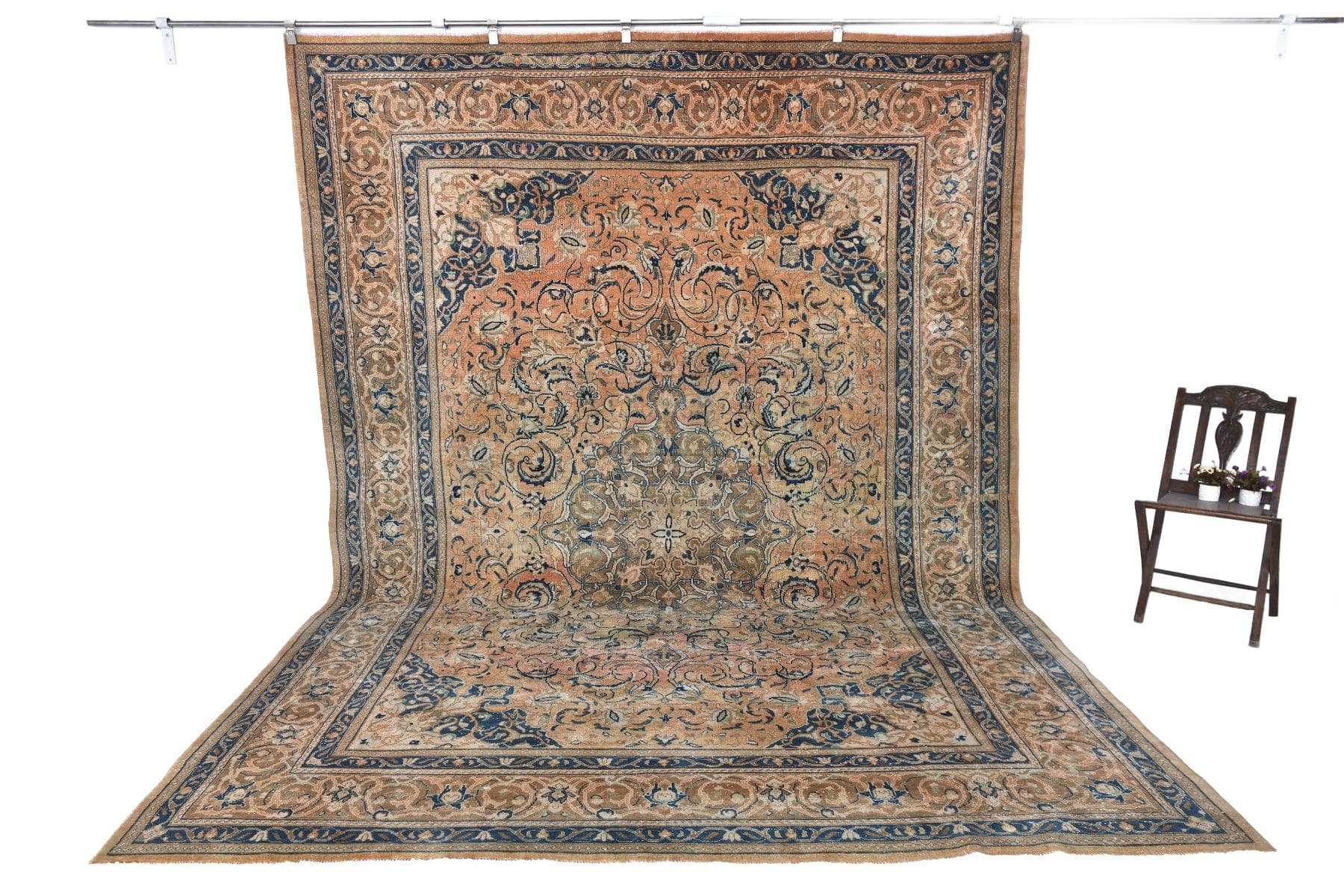 Rug 380x275 cm, Red, Wool, 1970s - 218328