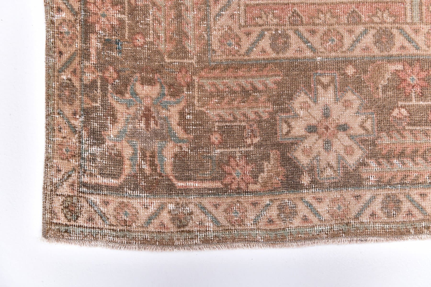 Dywan 387x293 cm, różowy, wełna, lata 60. - 219678