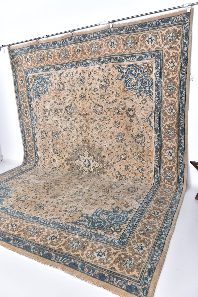 Dywan 391x298 cm, beżowy, wełna, lata 60. - 219663