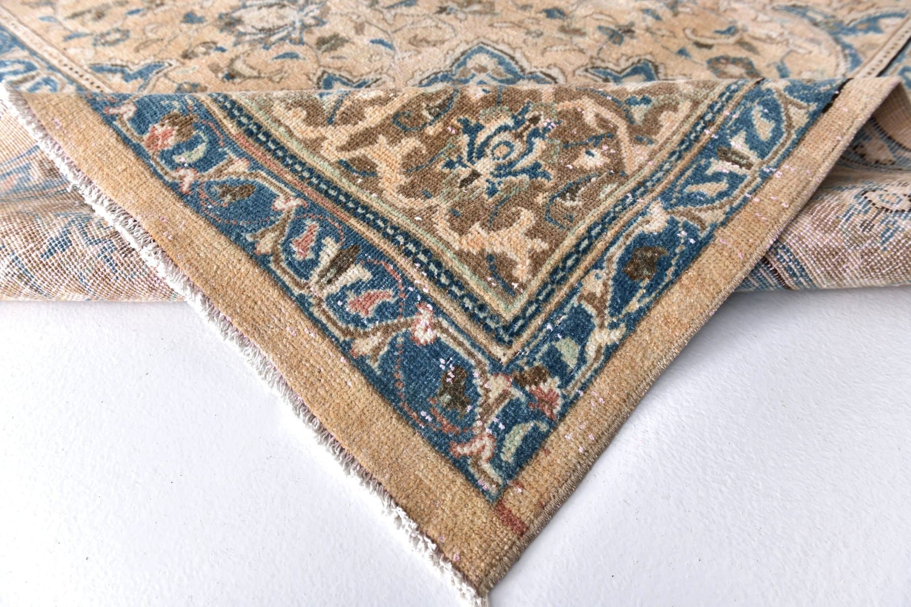 Dywan 391x298 cm, beżowy, wełna, lata 60. - 219668